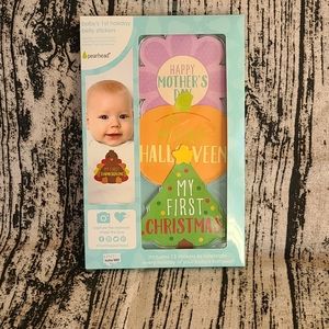 Babys first holiday stickers.